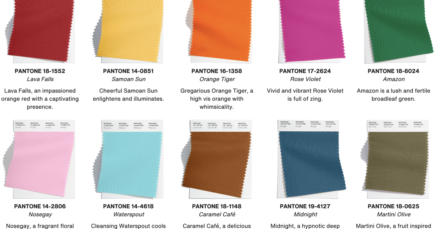 Pantone's Color Trend Forecast for Autumn/Winter 2022/2023 Special Events